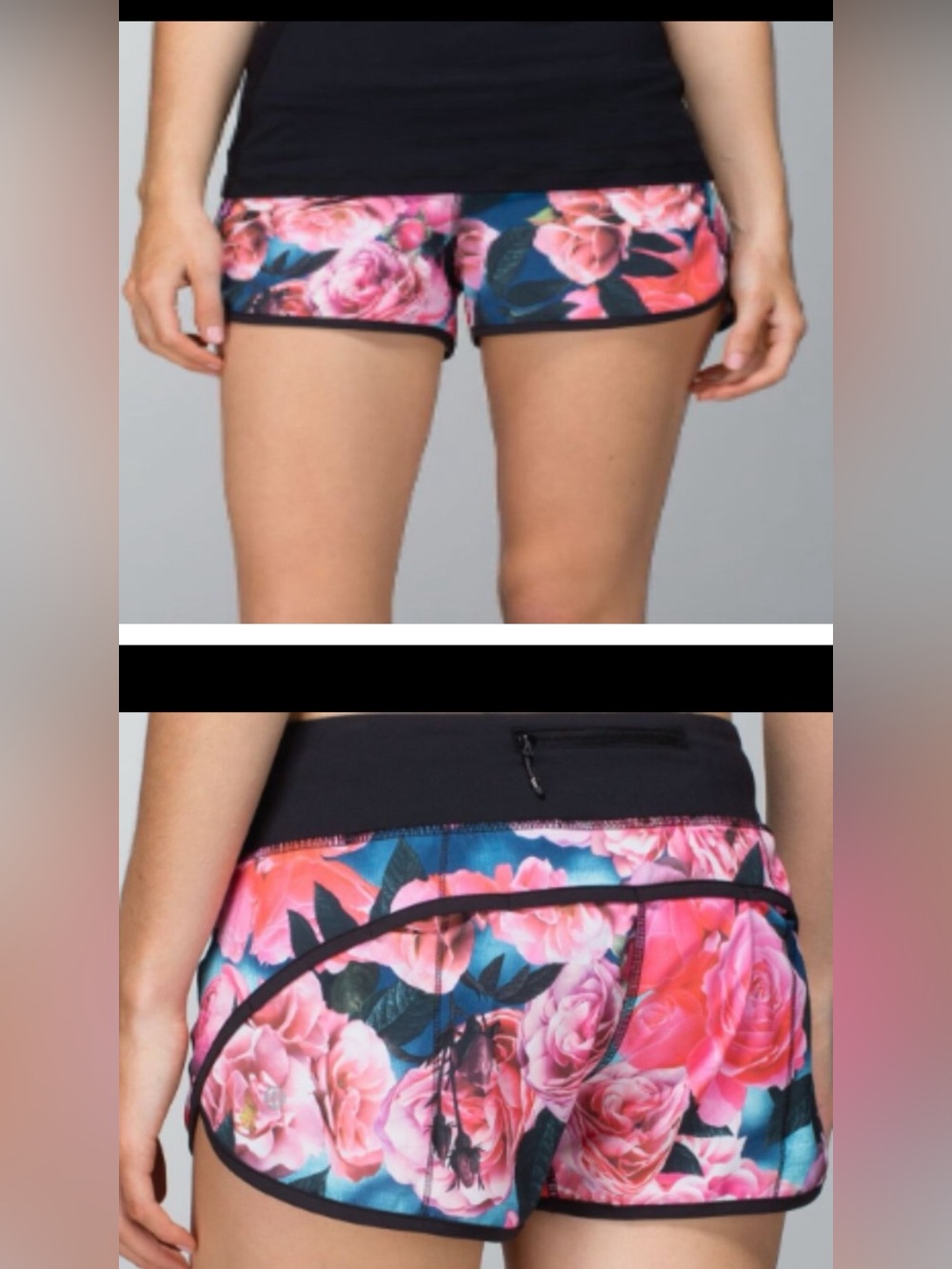 Lululemon Run Speed Short 4 way short Secret Garden size 6 Rare Floral design